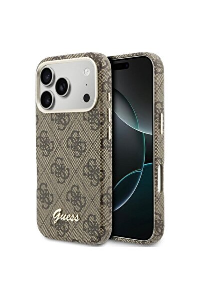 Guess iPhone 17 Pro 4G Script MagSafe Case, Brown