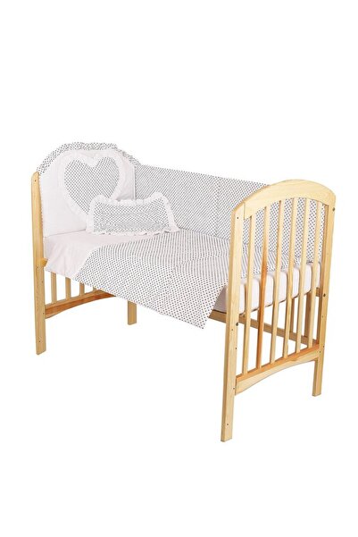 PRICHINDEL Set de lenjerie de pat 5 piese, inimă bleumarin, 120x60 cm