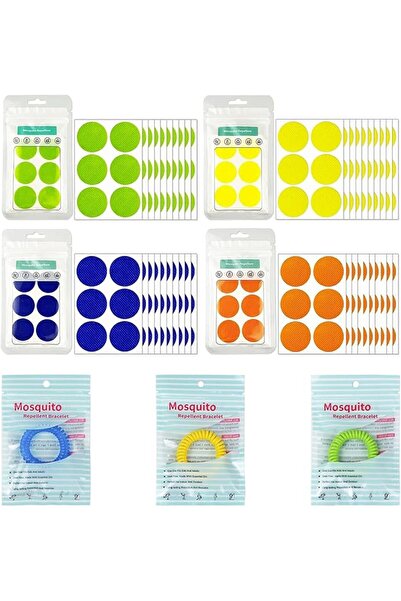 Arabest ملصقات طاردة للبعوض، 40 ورقة، مع 3 أساور طاردة للبعوض مغلفة بشكل فردي.