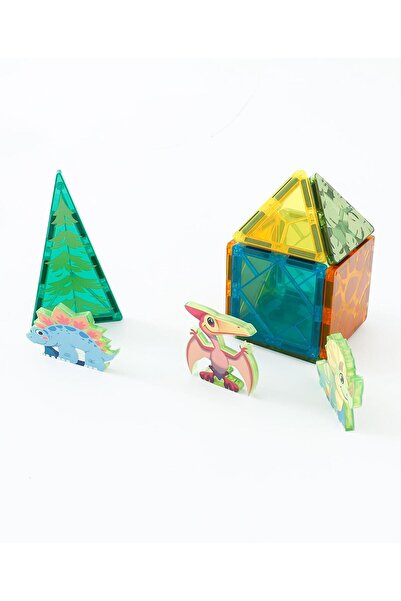 Fab N Funky Creative Magnetic Bricks, Dinosaur Series Fun, Vibrant Set, ABS M...