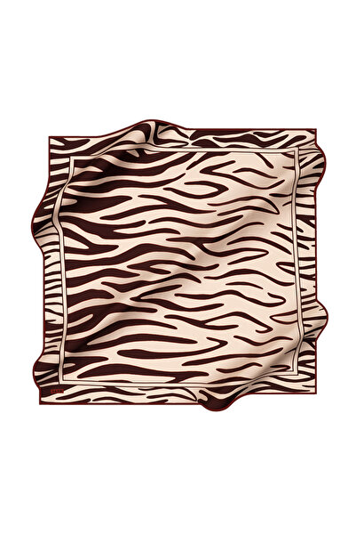 Aker Red 90X90 Silk Crepe Satin Scarf