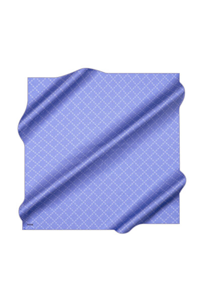 Aker Light Blue 90X90 Silk Crepe Satin Scarf