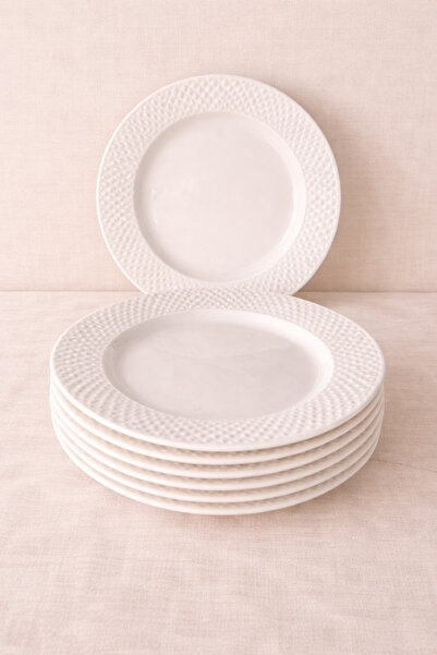 Tulu 6 lı porselen pasta tabağı