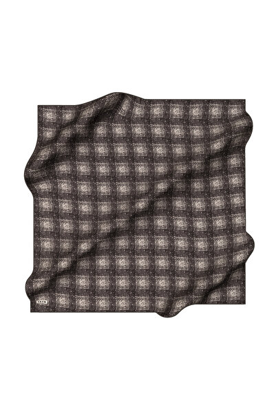 Aker Gray 90X90 Silk Crepe Satin Scarf