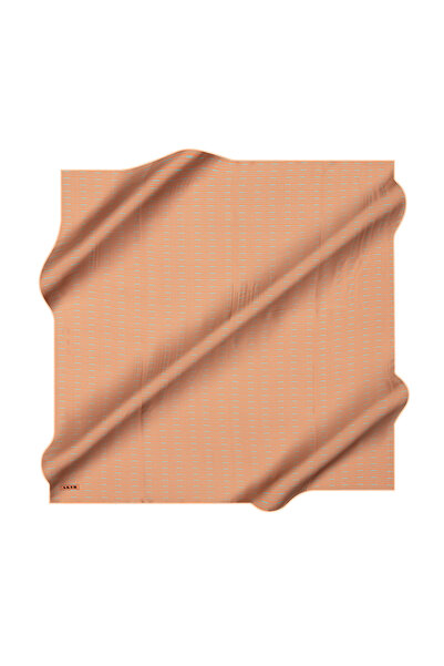 Aker Orange 90X90 Silk Crepe Satin Scarf