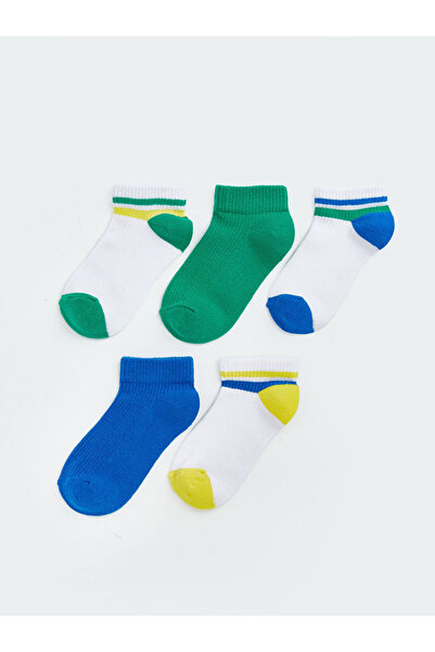 LC Waikiki Mixed Striped Boys' Booties Socks 5-Piece Set
