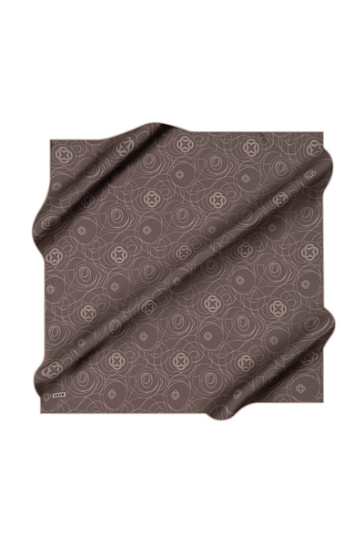 Aker وشاح من الساتان الحريري باللون الرمادي مقاس 90 × 90