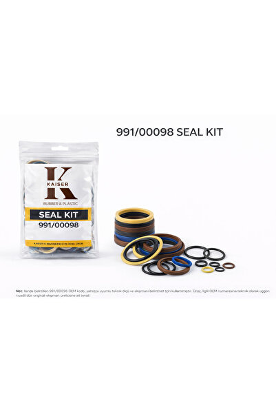 JCB 991/00098 Seal Kit – OEM Uyumlu Hidrolik Silindir Keçe Takımı | İş Makinesi Tamir Seti