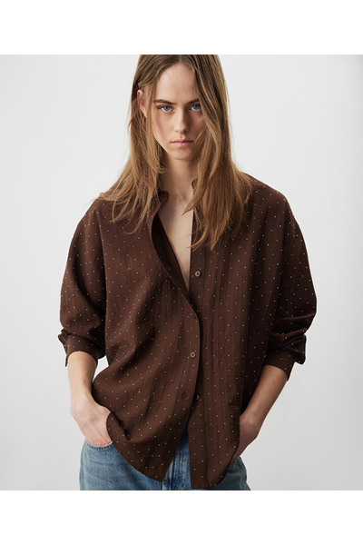 MISS IPEKYOL Hotfix baskılı gömlek