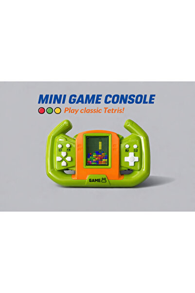 ydn Nostaljik Mini Tetris Yarasa El Oyun Konsolu Su Yeşili 14x9 cm