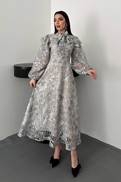 Lady Pixie Dress with Scarf Detail on the Collar