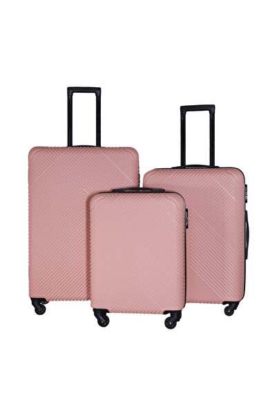 Kairos 3-Piece ABS Luggage Set (20″/24″/28″) Carry-On & Checked Suitcases, Ir...