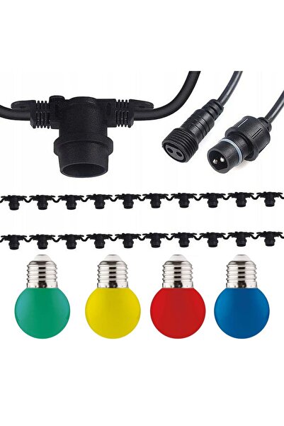 proled Soho Light String, 20 Meters with 20 2W Color Led Bulbs, IP44