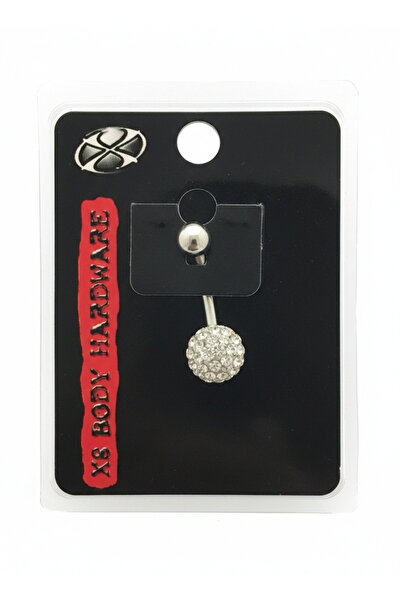 X8 BODY HARDWARE USA 14G S. Steel Navel Double Jewel Shape Crystal Multi Ston...
