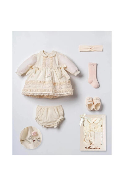LisaLoom Baby Girl Lace Dress Set 3-6 Months – Set of 5 Special Occasion Mevl...