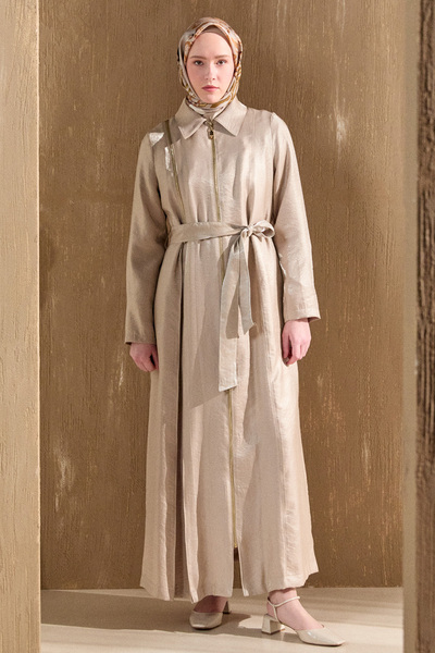 Setrms Fermuar Detaylı Cepli Pardesü