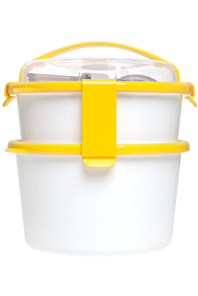 Omada LADY lunch box set with handle and cutlery 19.5x18.5x20.5 cm (1L+1.6L) ...