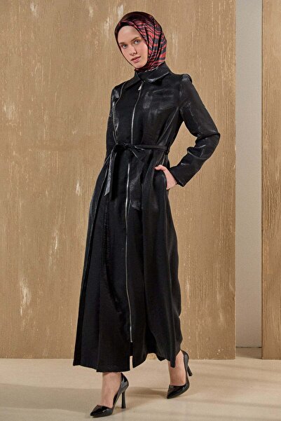 Setrms Fermuar Detaylı Cepli Pardesü