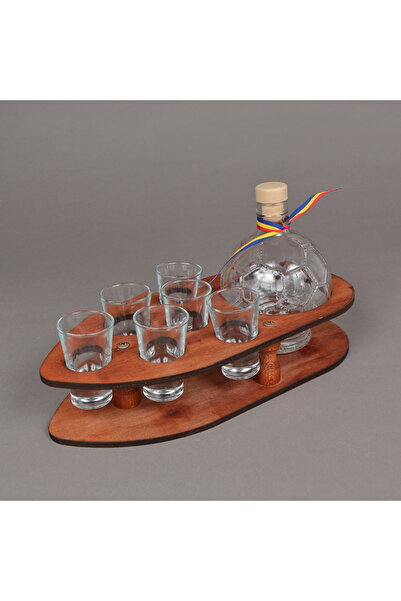 LimArt Minibar with ball-shaped glass and 6 brandy glasses 1x500 ml, 6x40 ml ...