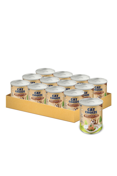 Cat Choize Adult Cat Food Beef Flavor Pate 400 g x 12