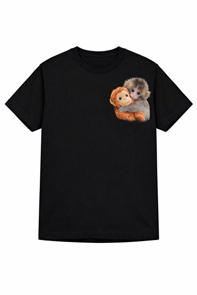 eight Maymun Punch baskılı t-shirt