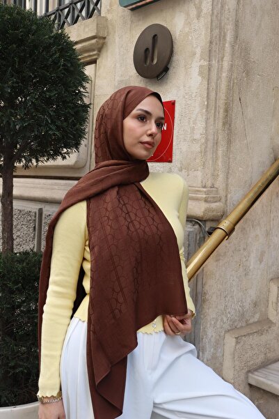 Şalland Na'i Pure D Desen Şal Toprak