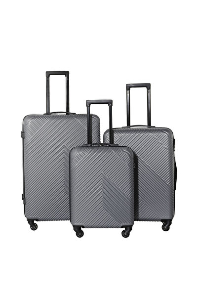 Kairos 3-Piece ABS Luggage Set (20″/24″/28″) Carry-On & Checked Suitcases, Ir...