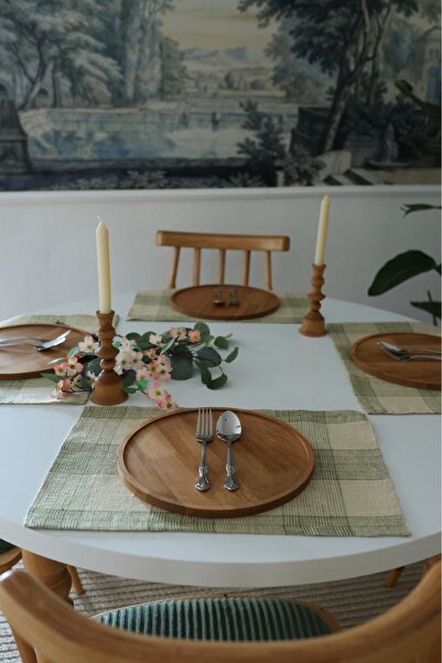 justwood Yakacihome Jute Green 4-компонентен американски сервиз от юта 35X50 cm