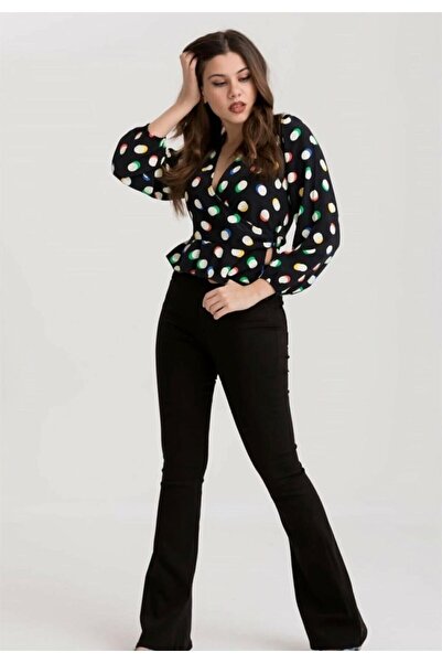 DENİM İN SHE 'Femi̇nne' Flare New Collection High Waist Black Women's Spanish...