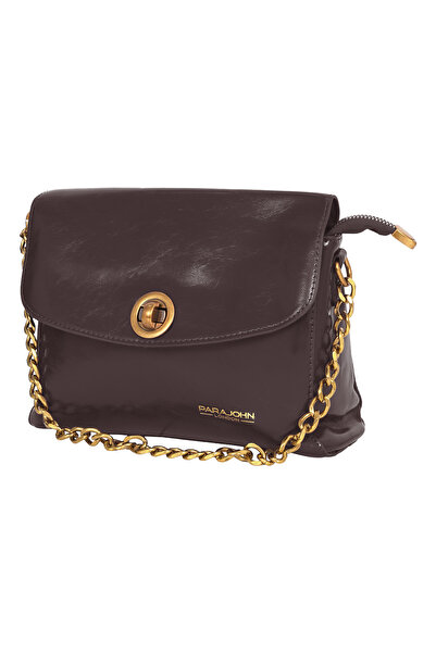 PARAJOHN London Women’s Leather Crossbody & Shoulder Bag with Gold Chain Stra...