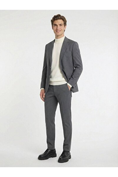 Kip Gray Plain 100% Wool Suit