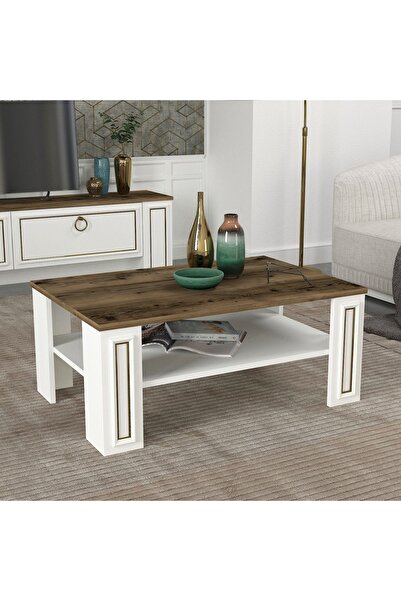 UnicUtil Masuta Cafea Luxury, Alb Maro, 90 x 60 x 38