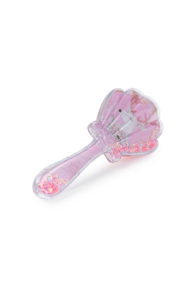 Nurio Perie de Par pentru Fetite, cu Dinti Moi, in Forma de Scoica, cu Confet...