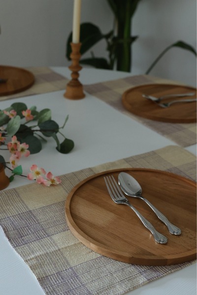 justwood ياكاسيهوم جوت مور 4 قطع قماش جوت أمريكي 35x50 سم
