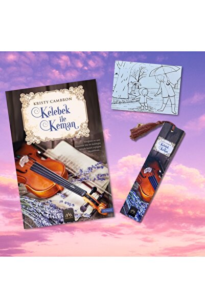 Arkadya Yayınları KELEBEK İLE KEMAN / PÜSKÜLLÜ AYRAÇ VE KARTPOSTAL HEDİYE