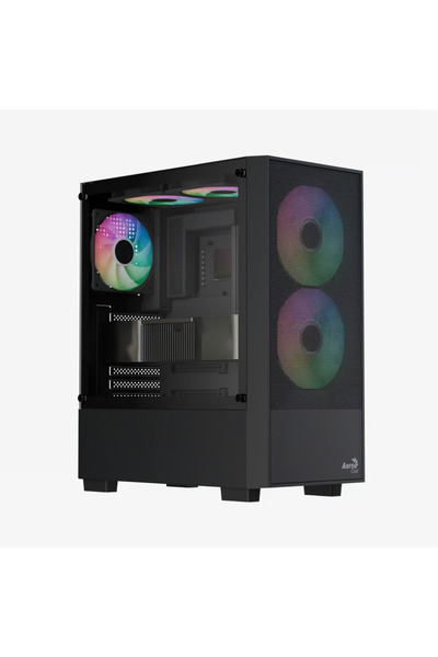 AEROCOOL PC Gaming Case B508A Flow | Mid Tower | 5 Pre-Installed ARGB Fans | ...