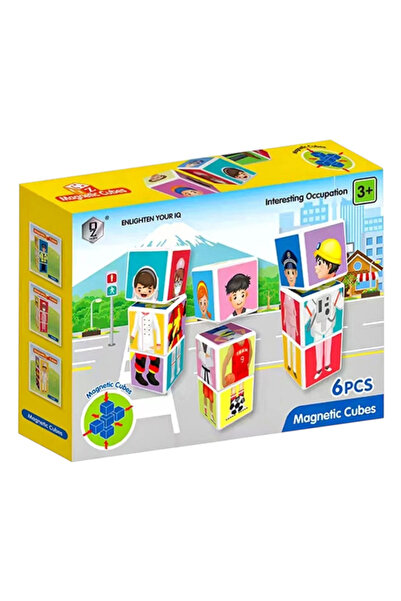 Creative World Toys Joc educativ Set de 6 cuburi magnetice pentru meșteșuguri...