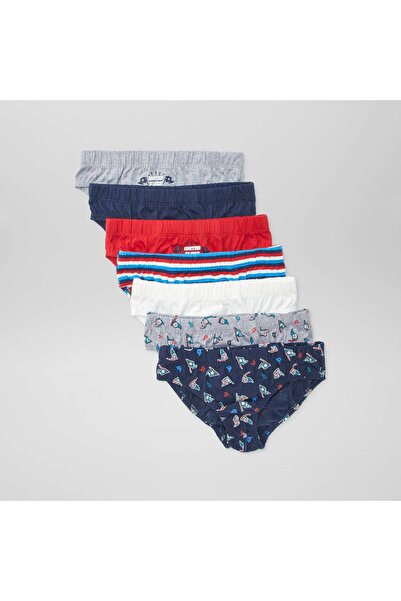 KIABI Pack of 7 pairs of printed briefs BLUE