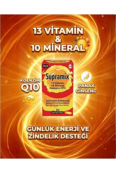 movementnutrition Supramix Multivitamin & Multimineral Koenzim Q10 Panax Gins...