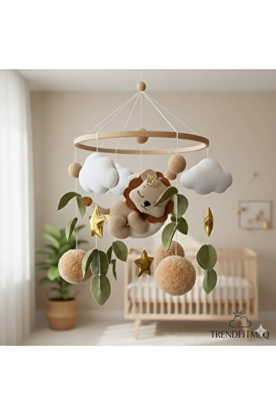 TREND METFİQ DECORATİON El Yapımı Keçe Bebek Dönencesi - Safari Tavşan Ayıcık...