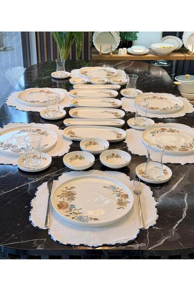 Onedekor 30 Parça Porselen Kahvaltı Takımı Rosella