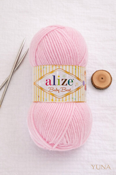 Alize Baby Best Baby Shawl Blouse Bistuyer 10% Bamboo Knitting Yarn 185 Powde...