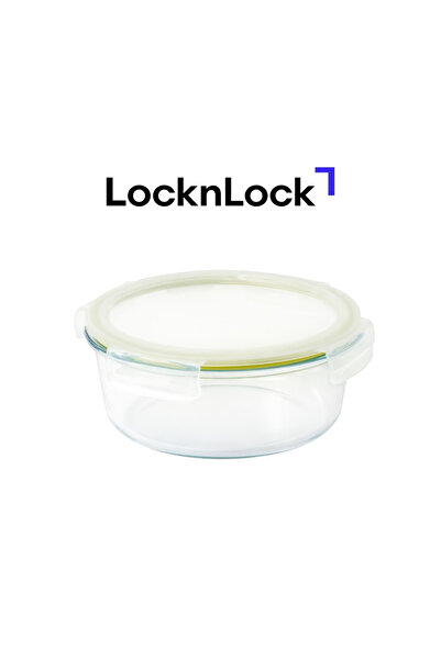 locknlock Fresh Oven-Safe Glass Round Container 1400ml – Airtight, Leakproof ...
