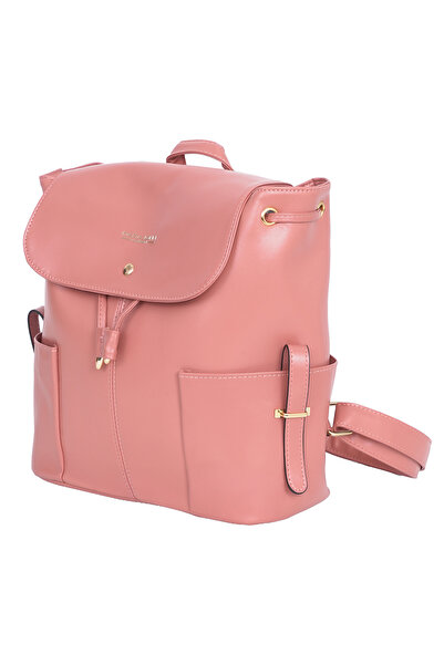 PARAJOHN London Women’s PU Leather Backpack with Flap Closure, Zipper Pocket ...