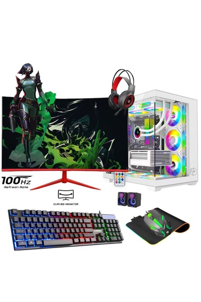 Apphirex Viper X50 Ryzen 5 5500 16GB 512GB M2 SSD RX550 GDDR5 23.6'' Curved M...