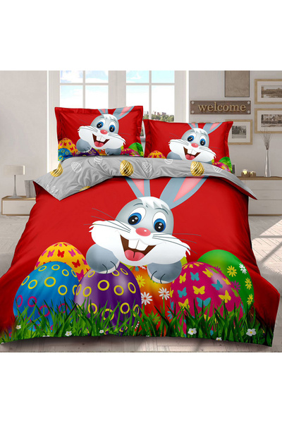 OEM Easter Duvet Cover Set for double bed 2 people, 4 pieces, Finet, DREAM-1652