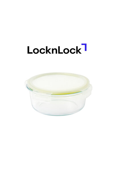 locknlock Fresh Oven-Safe Glass Round Container 930ml – Airtight, Leakproof &...