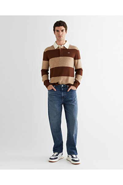 Gant Erkek Lacivert Straight Fit Jean