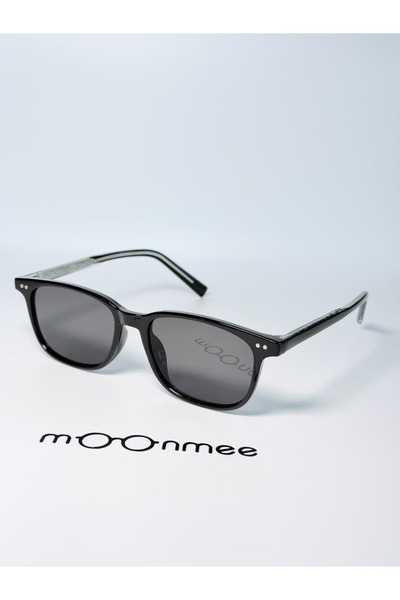 MOONMEE Sazis Premium Unisex Rectangular Black Sunglasses