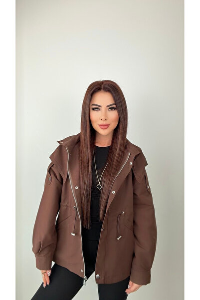 DİDEM GÜLTAKTI Deren Women's Bitter Brown Trench Coat